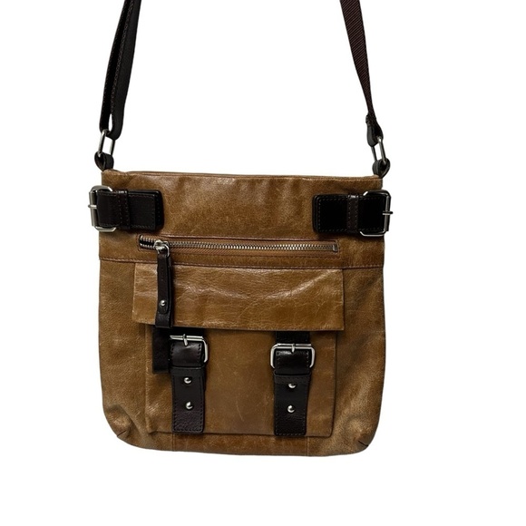 Danier Genuine Leather Medium Crossbody, Brown - Picture 3 of 14